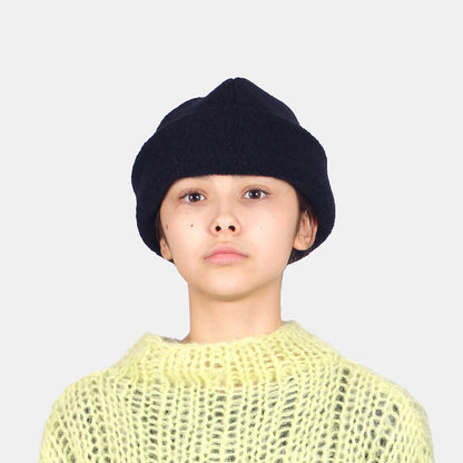 CÂBLEAMI Recycle Wool W/CAP + Pile Stitch + navy