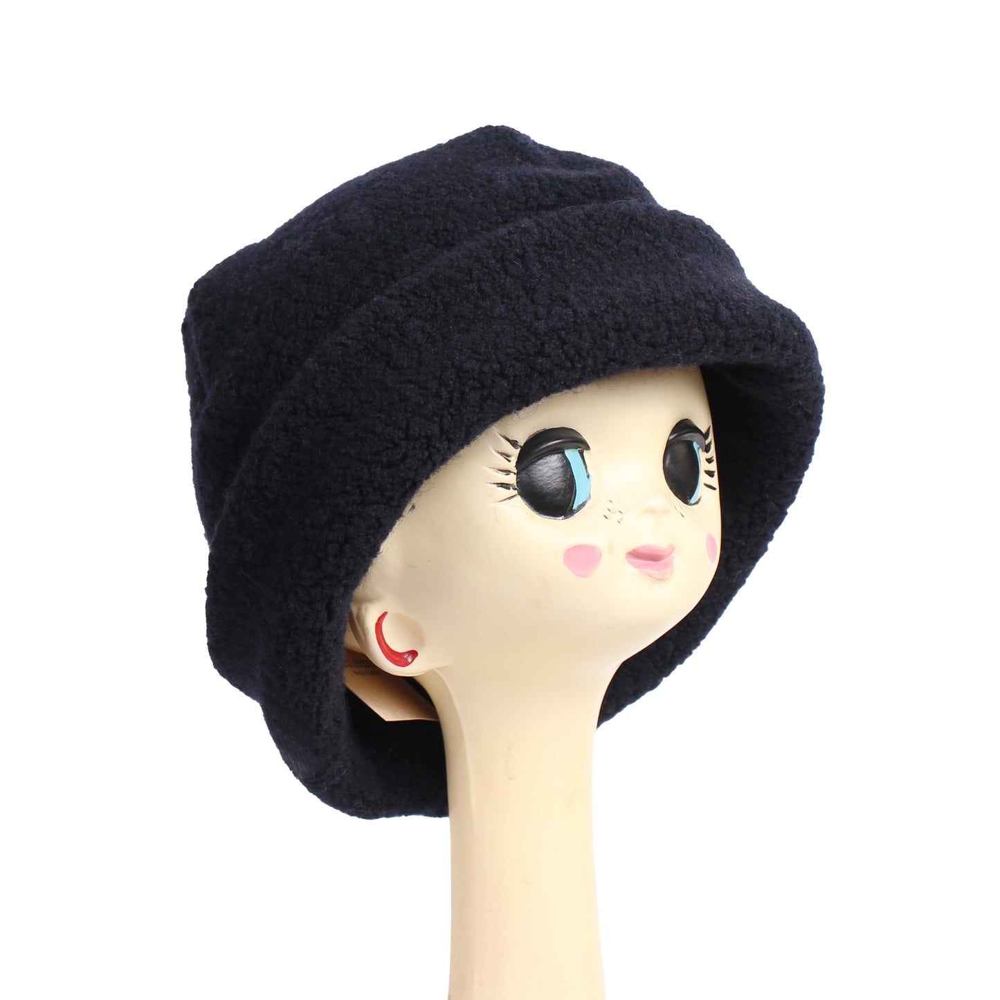 CÂBLEAMI Recycle Wool W/CAP + Pile Stitch + navy