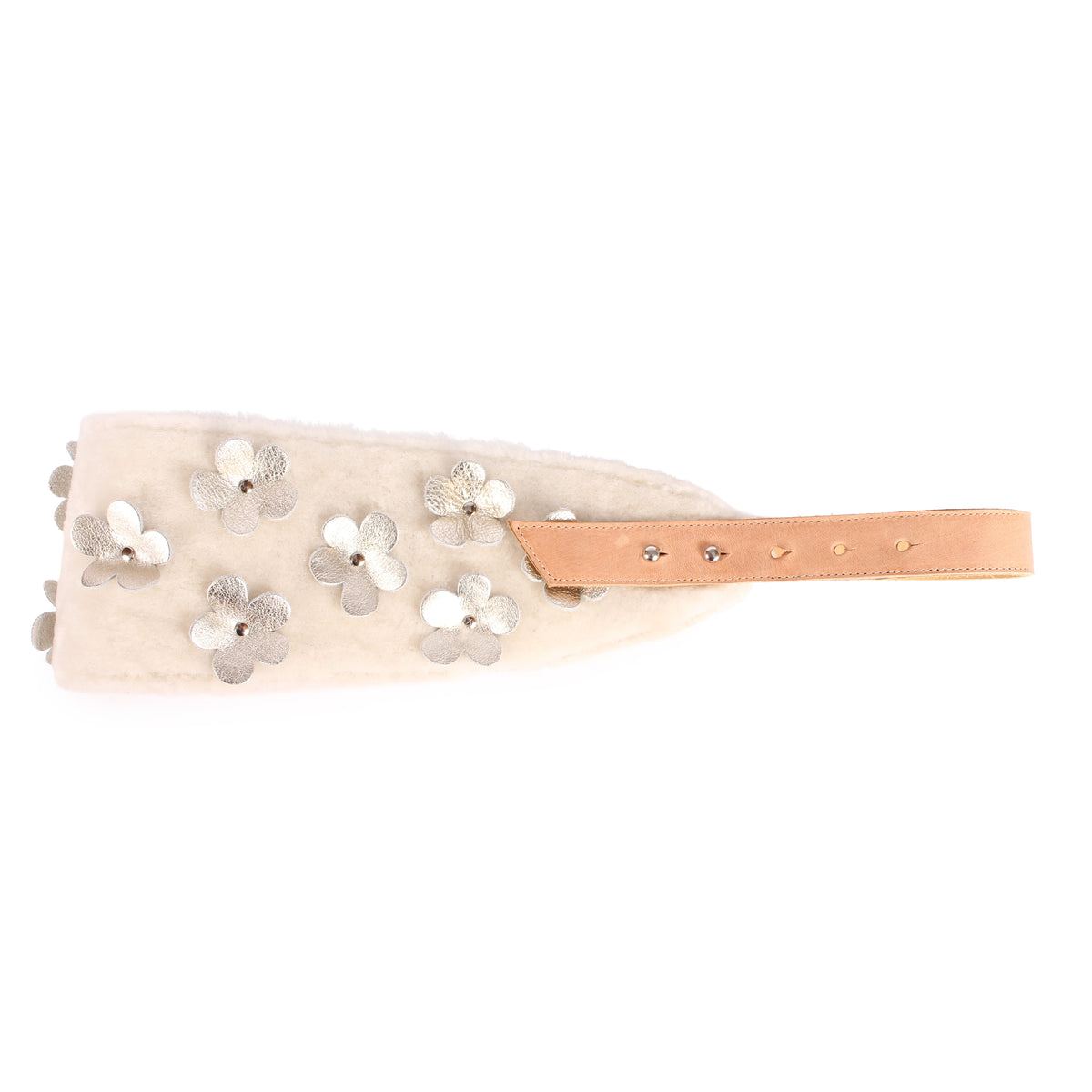 CHAMPION FIORE BELT + Shearling Leather Belt + Natural Champagne