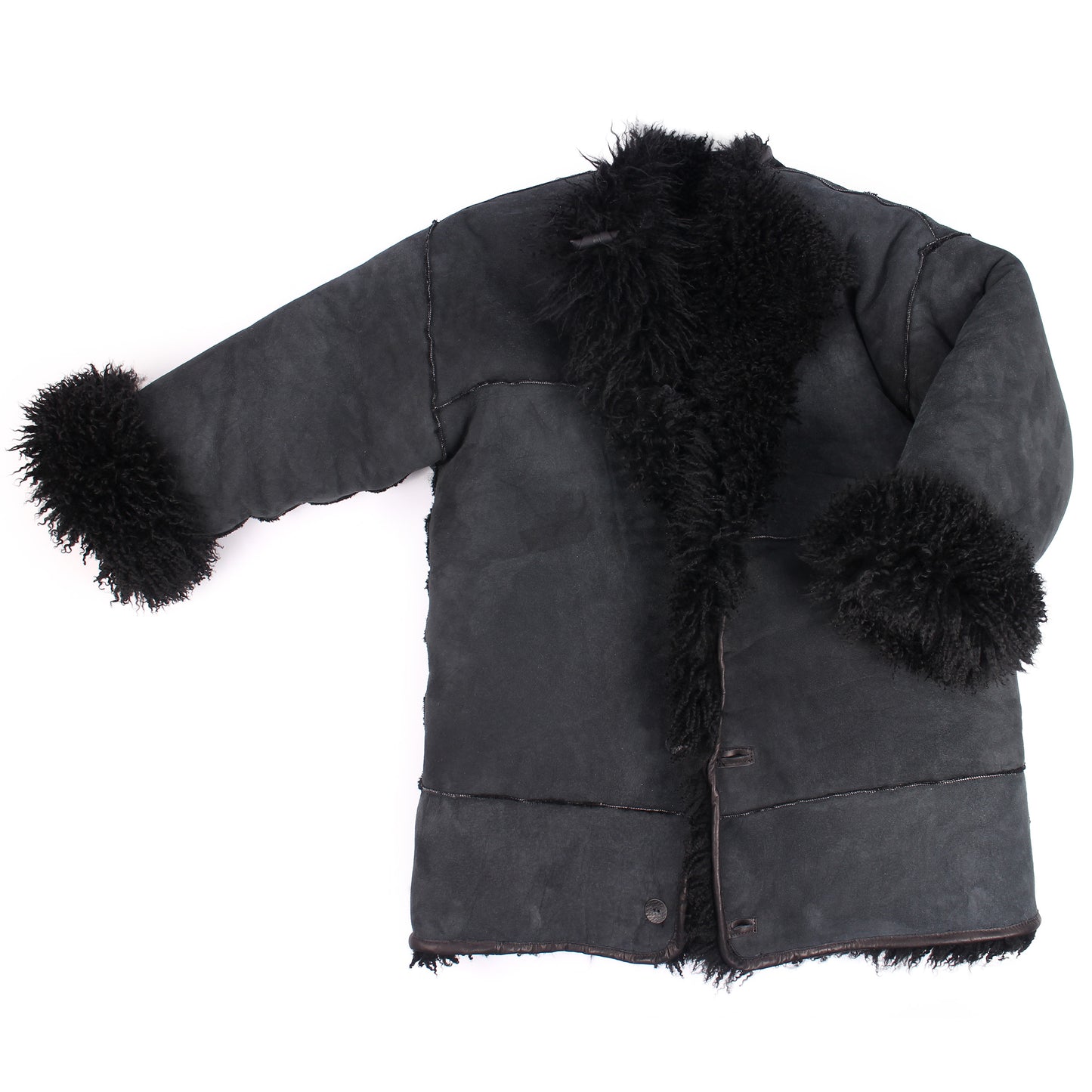 Long Jacket COMET L + Reversible Shearling Jacket + Black L