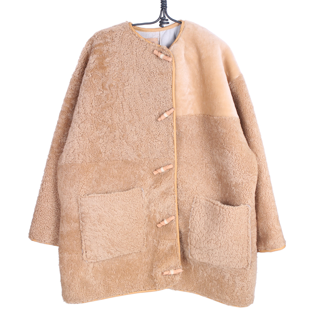 Long Jacket COMET + Reversible Shearling Jacket + Miele
