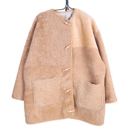 Long Jacket COMET + Reversible Shearling Jacket + Miele
