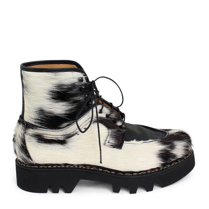 Delemont Boots Mucca + Norwegian Welted natural Leather Boots + Black White
