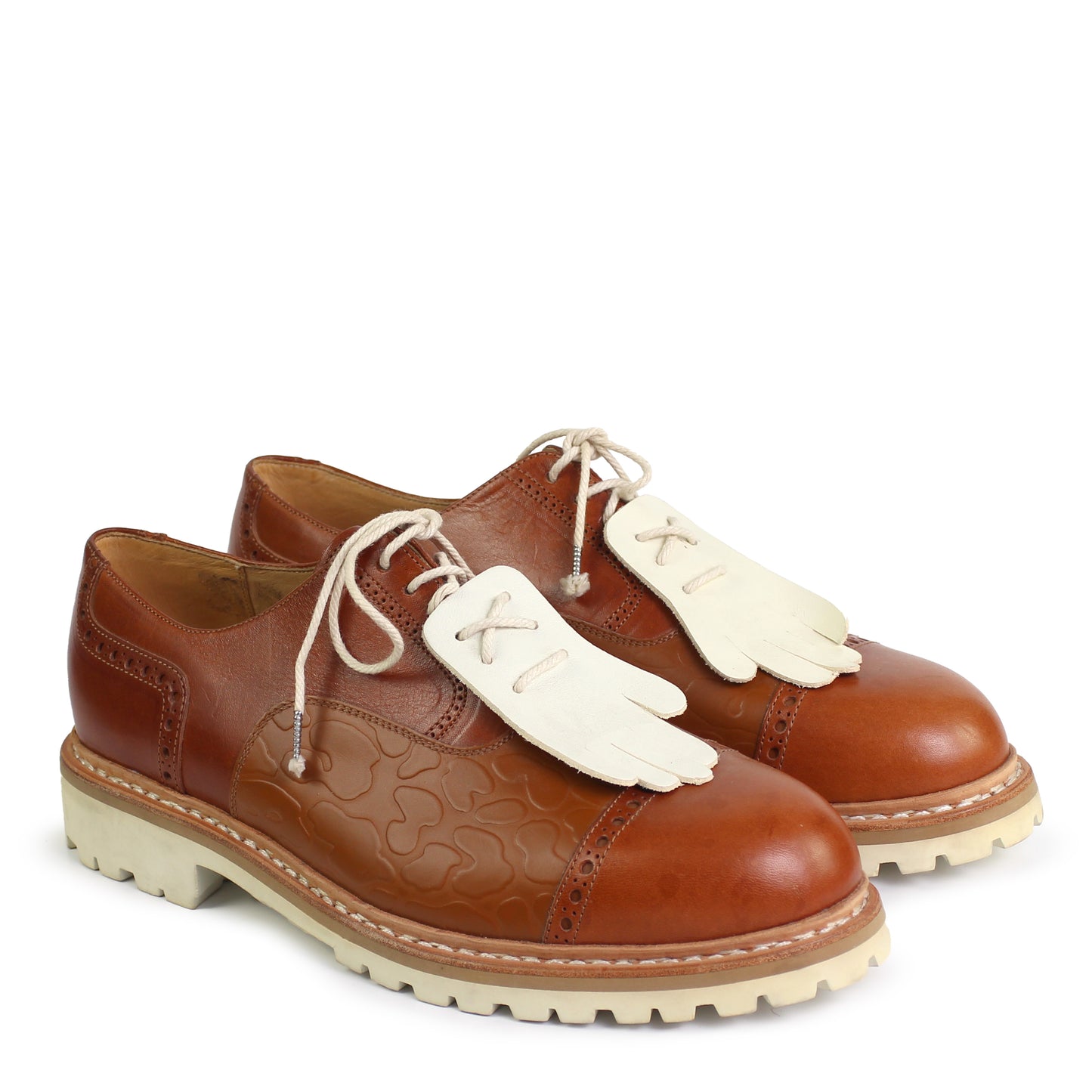 DELEMONT PALMS + Norwegian Welted Lace-up Leather Oxfords + Brown