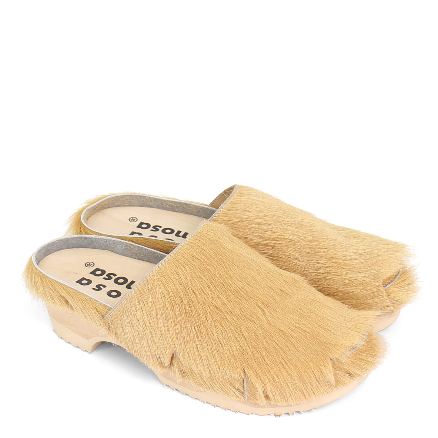 DONAU + Leather Clogs + Champagne colored natural cow leather