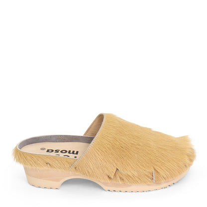 DONAU + Leather Clogs + Champagne colored natural cow leather