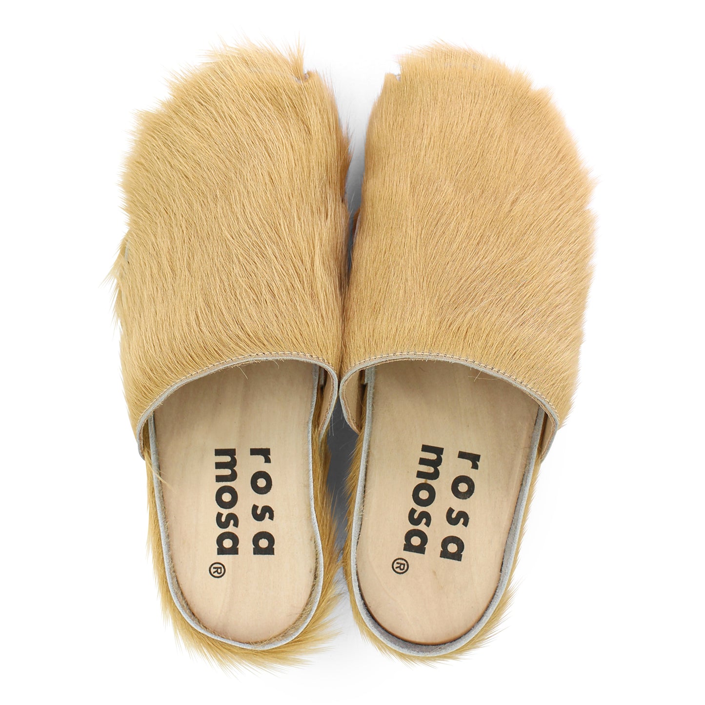 DONAU + Leather Clogs + Champagne colored natural cow leather