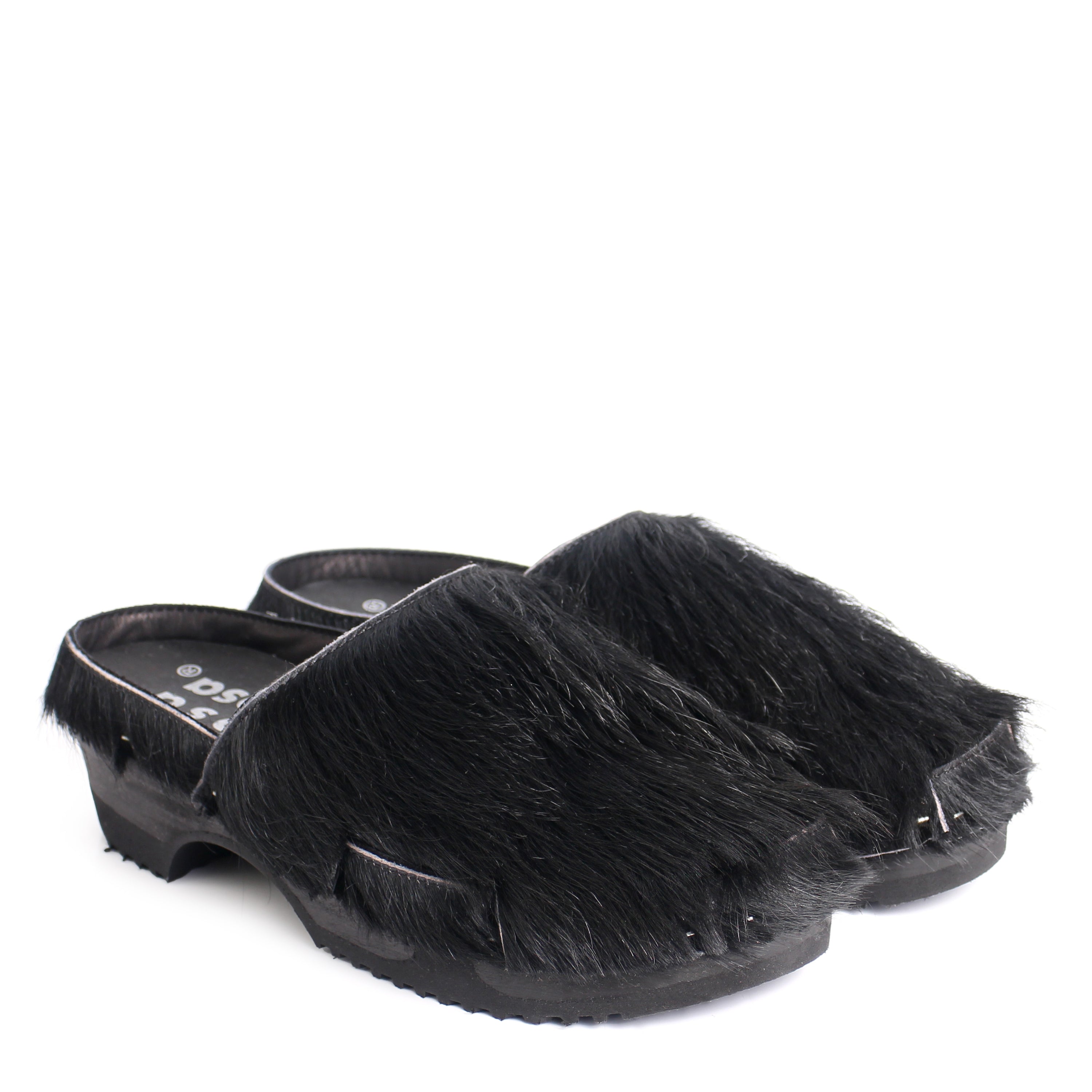 DONAU + Leather Clogs + Black natural cow leather