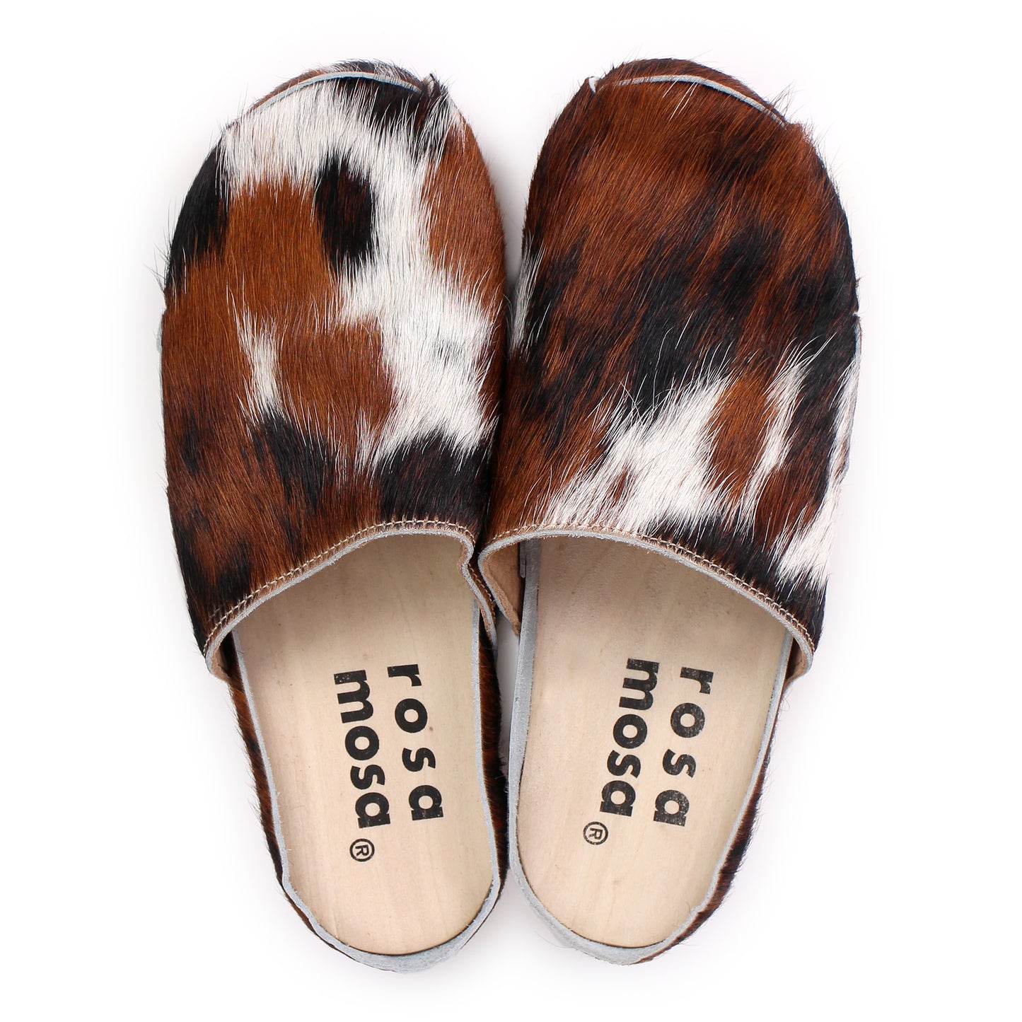 DONAU + Leather Clogs + Multi natural cow leather