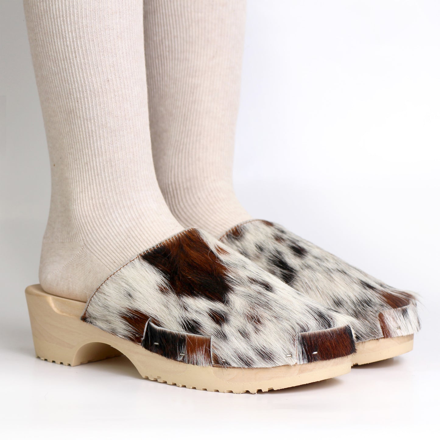 DONAU SIMPLE + Leather Clogs + 3 colored natural cow leather