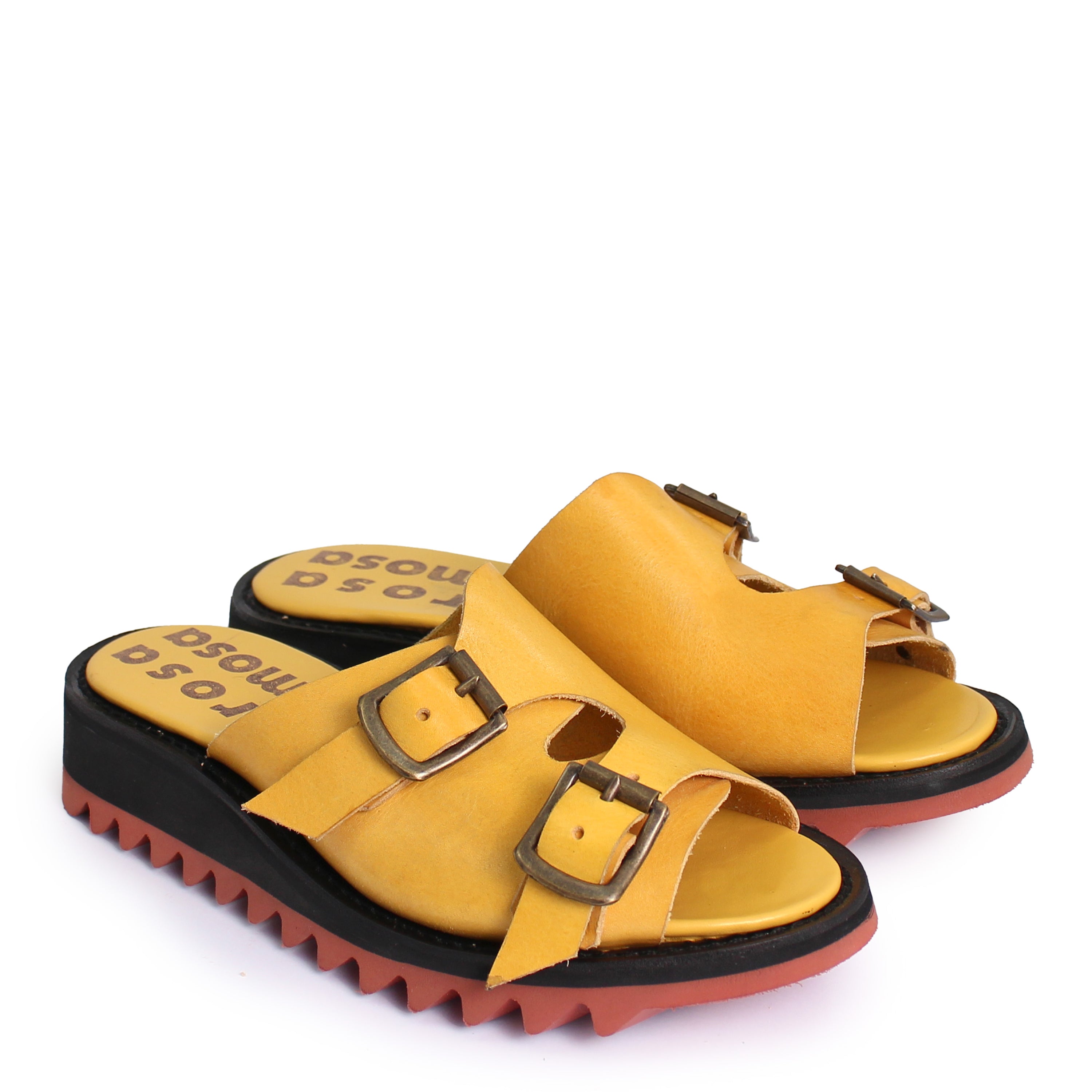 FIBA + Leather Goodyear Welted Sandals + Yellow