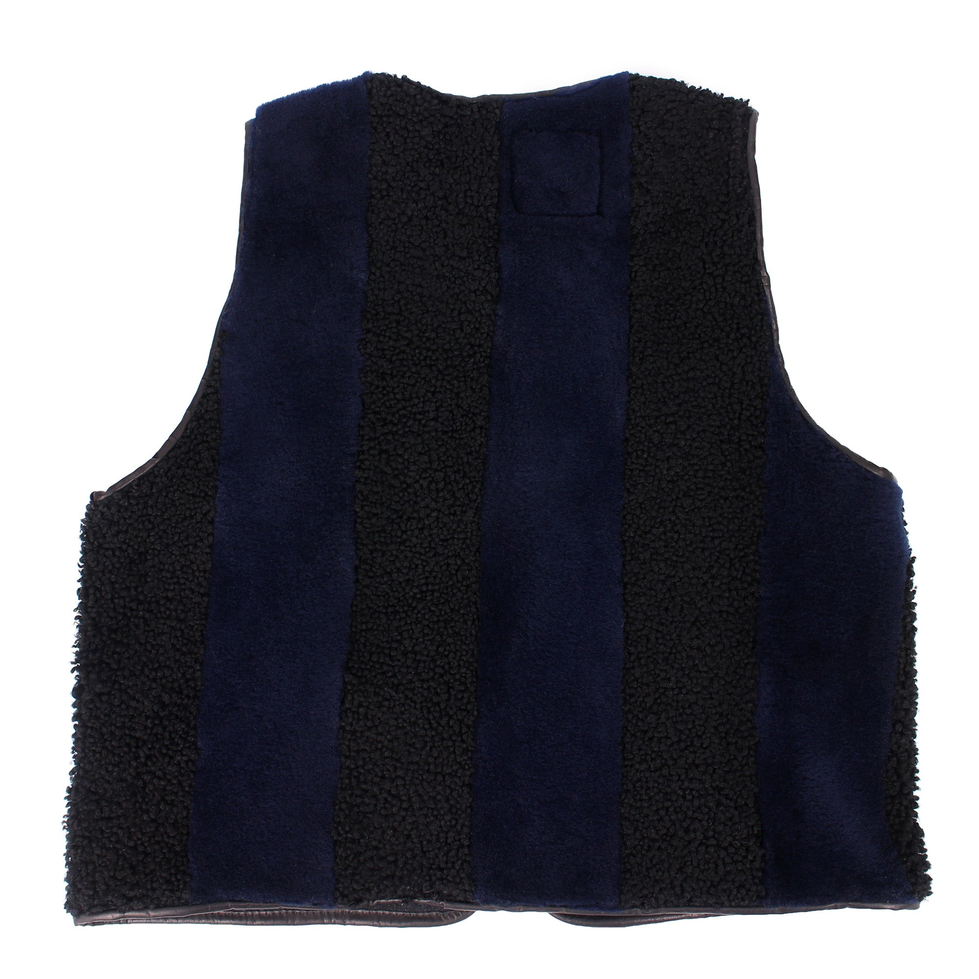 Gilet Vest ERIS + Reversible Shearling Vest + Black Navy