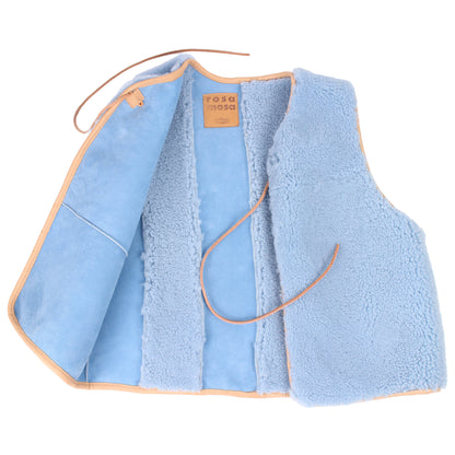 Gilet Vest ERIS + Reversible Shearling Vest + Ice Blue