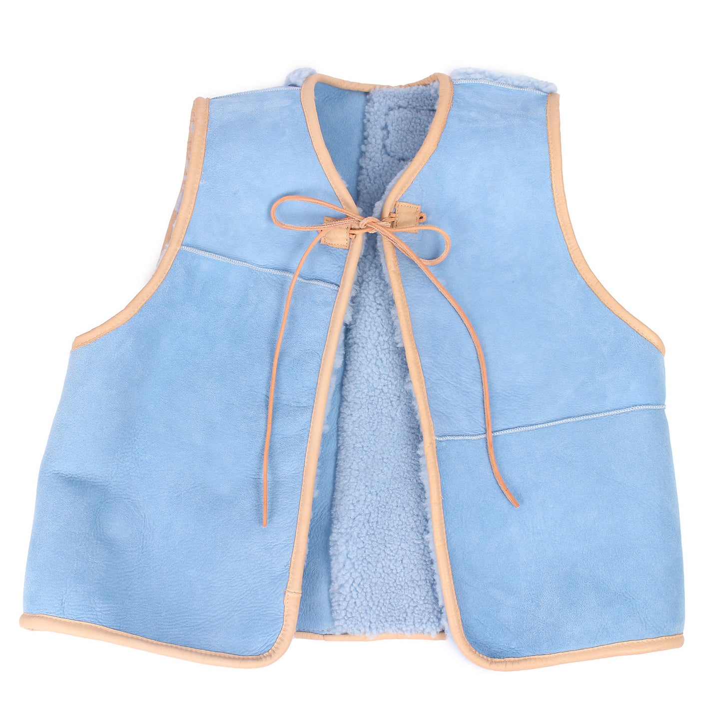 Gilet Vest ERIS + Reversible Shearling Vest + Ice Blue