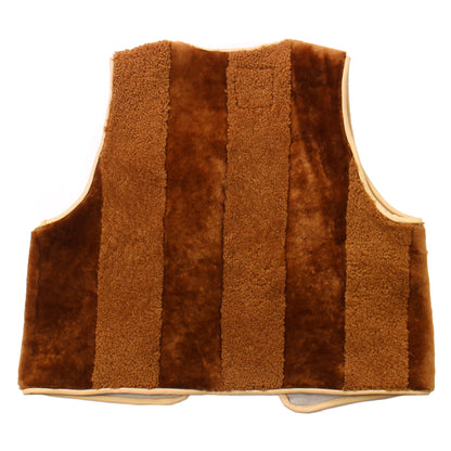 Gilet Vest ERIS + Reversible Shearling Vest + Double Cuoio