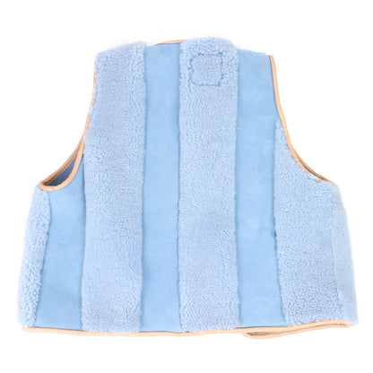 Gilet Vest ERIS + Reversible Shearling Vest + Ice Blue