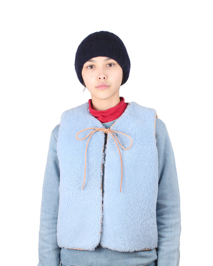 Gilet Vest ERIS + Reversible Shearling Vest + Ice Blue