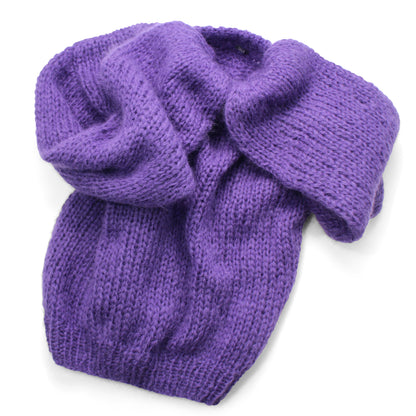 Unisex Hand Knit Mohair Pullover + Purple
