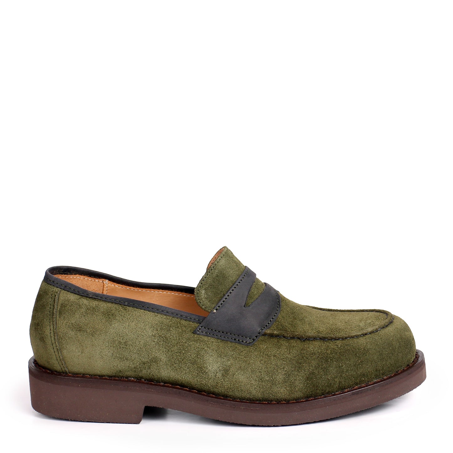 LOAFER + Welted Leather Loafer Shoes + Deep Green