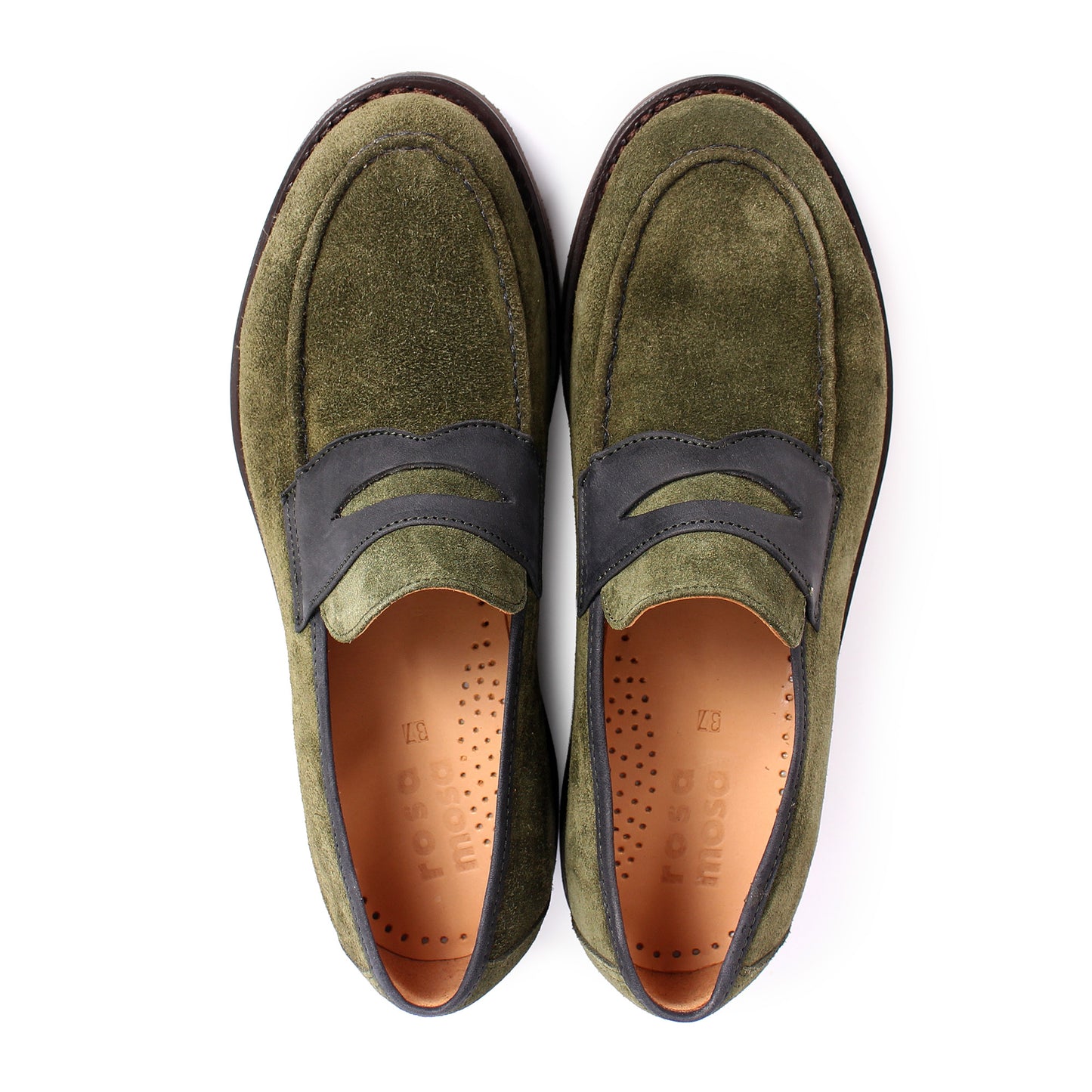 LOAFER + Welted Leather Loafer Shoes + Deep Green