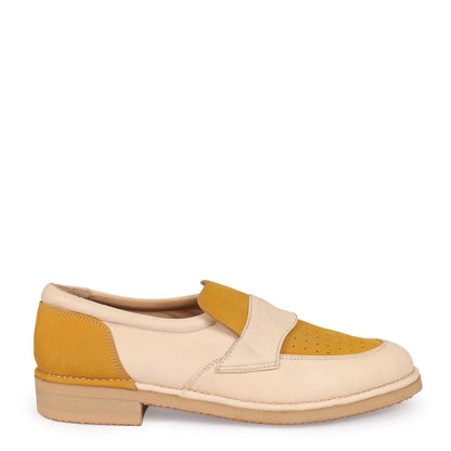 Loafer + Leather welted loafer shoes + Mustard Natural