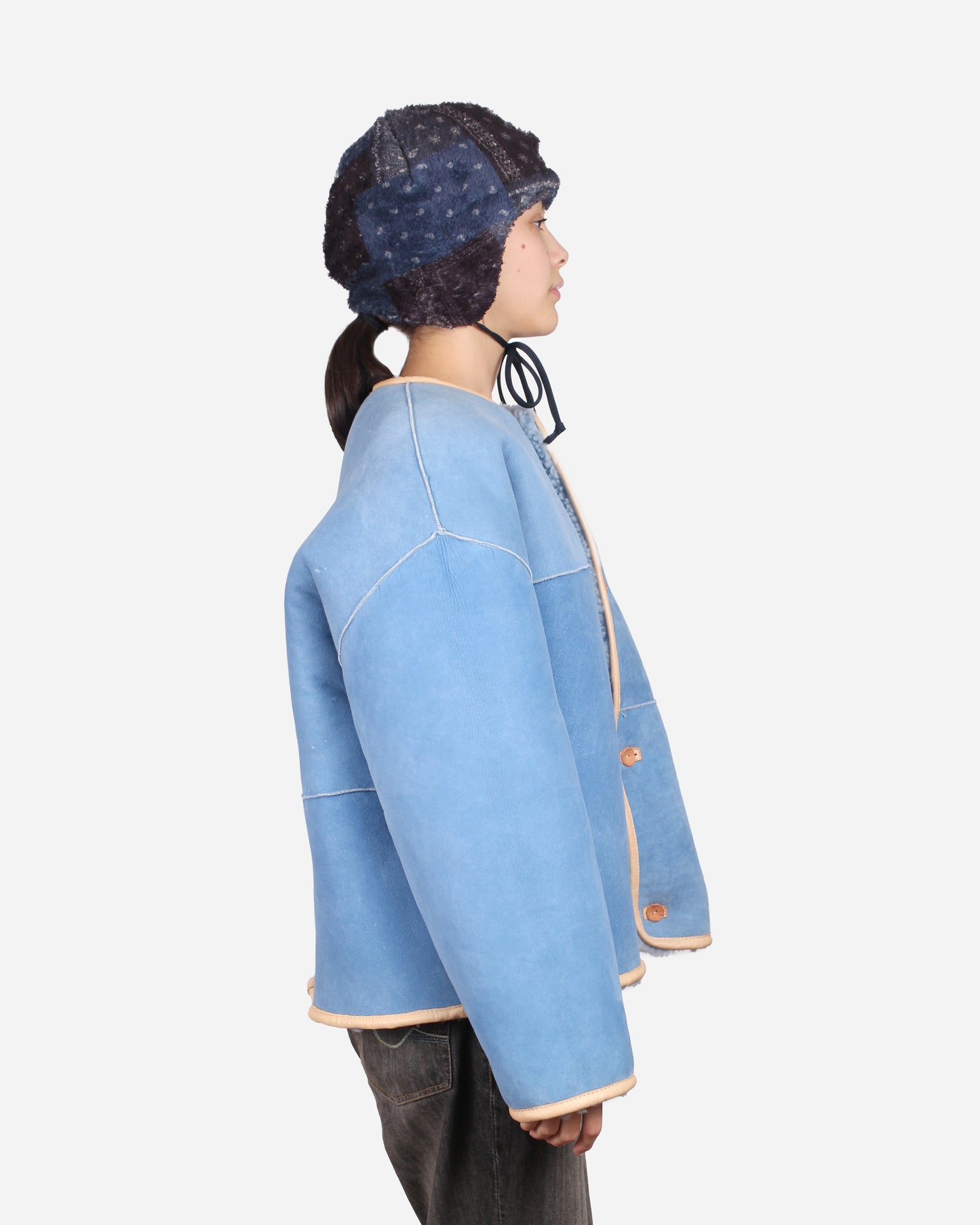 Jacket METEOR + Reversible Shearling Jacket + Ice Blue