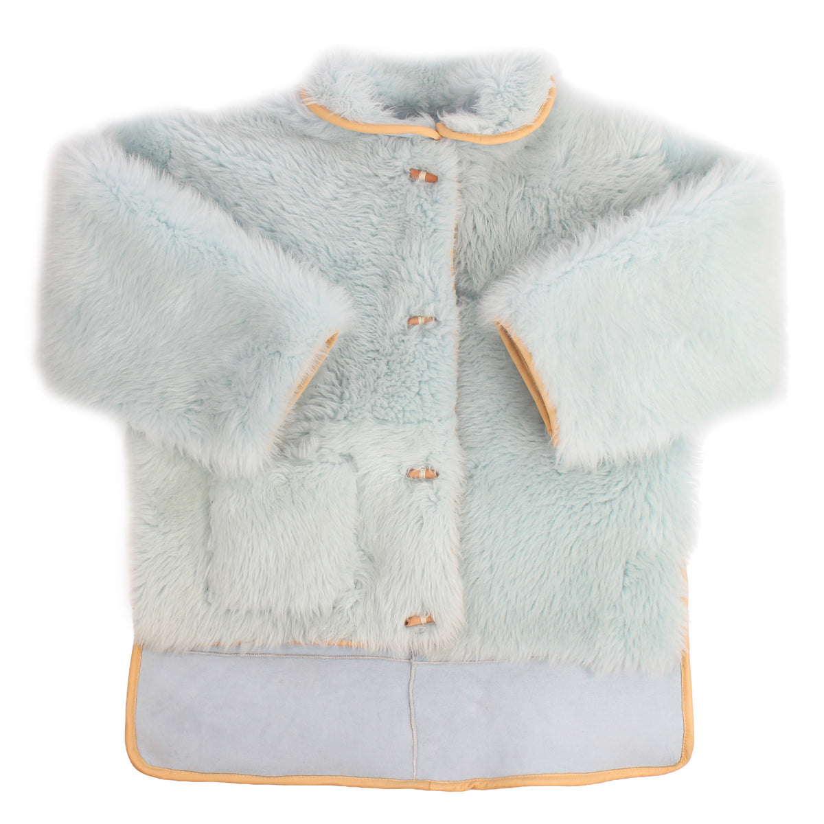 Jacket MOON L + Reversible Long Shearling Jacket + Sky blue