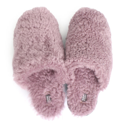 PANTO FULLY + Shearling Dark Clog Shoes + Lilac