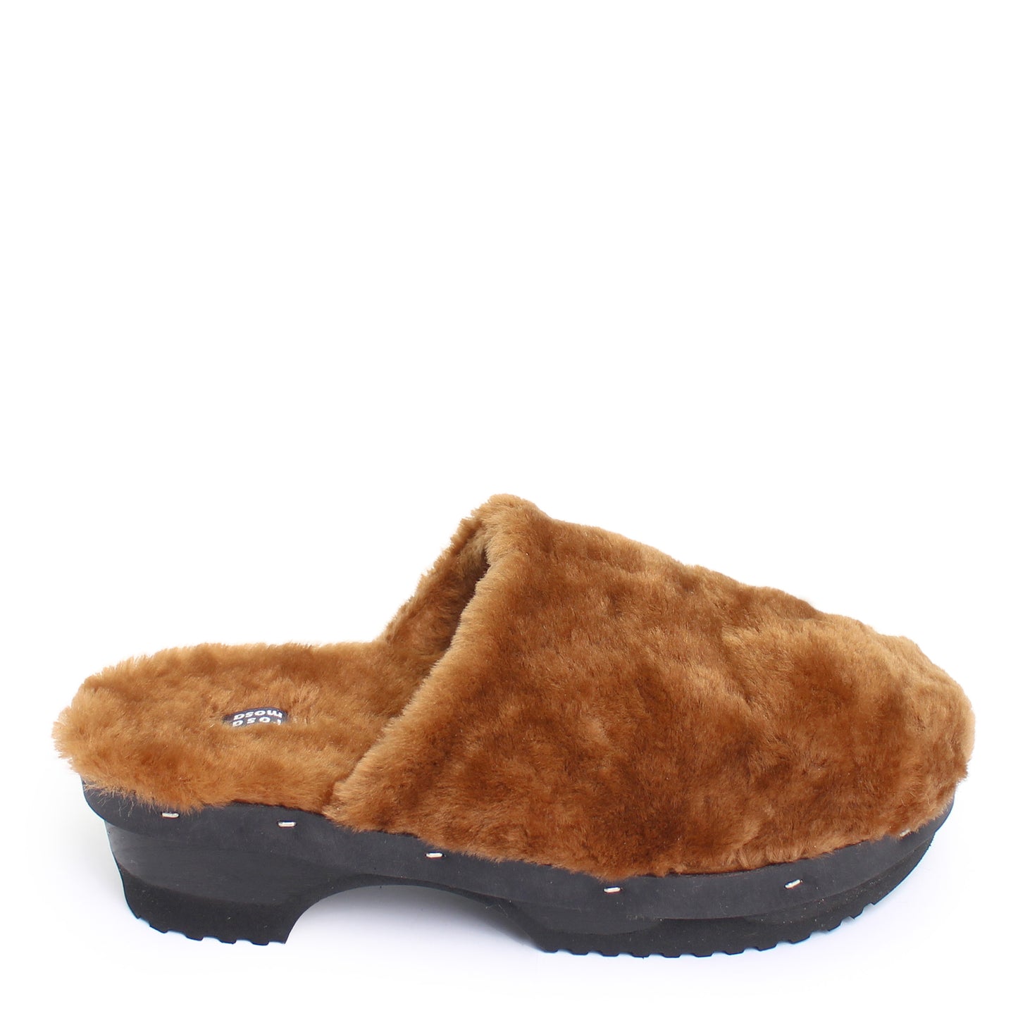 PANTO FULLY + Shearling Dark Clog Shoes + Soft Teddy Brown
