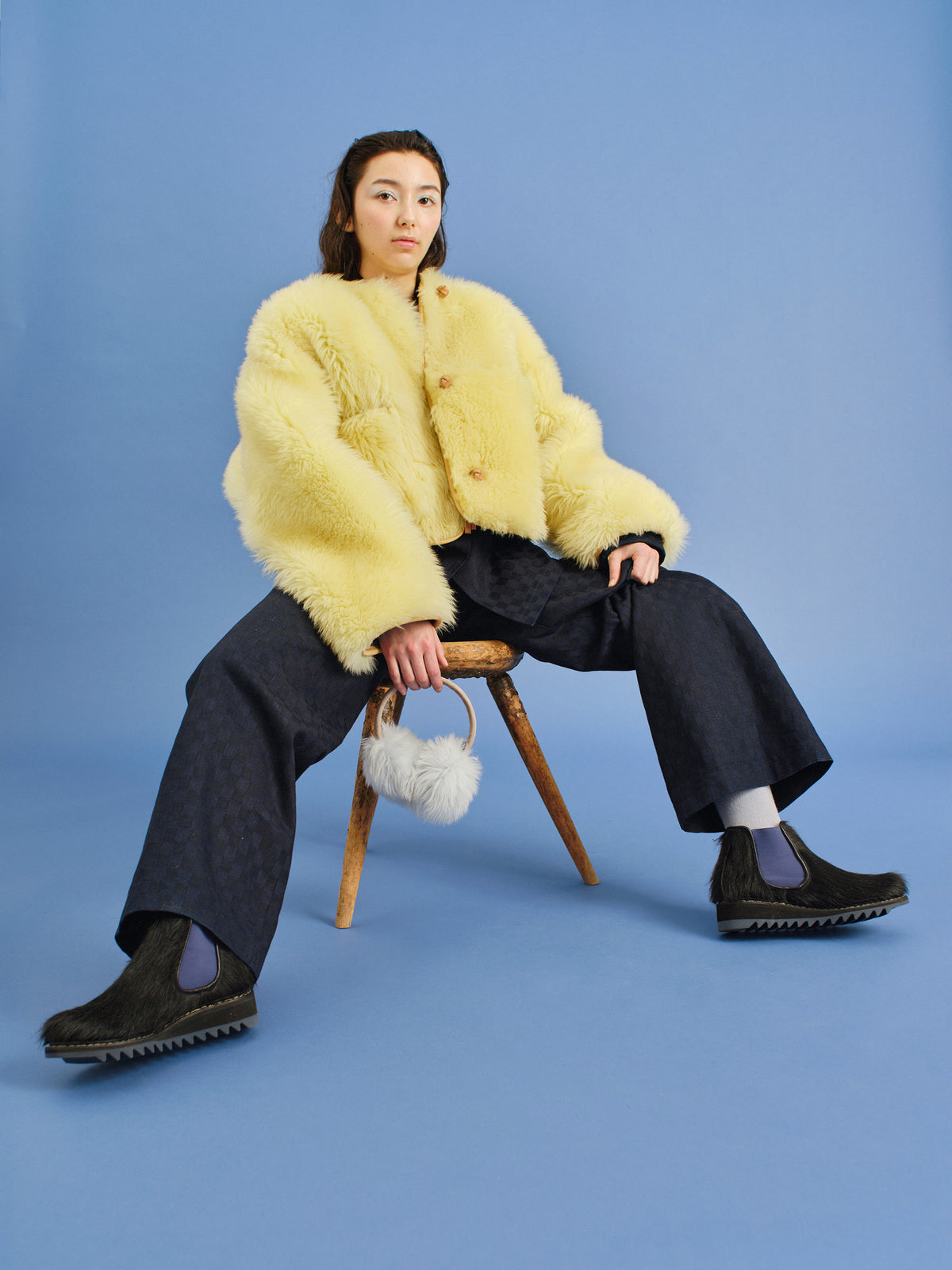 SIDE GORE BOOTS + Navy Mucca