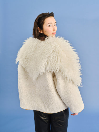 Jacket VENUS + Reversible Shearling Jacket + Off White