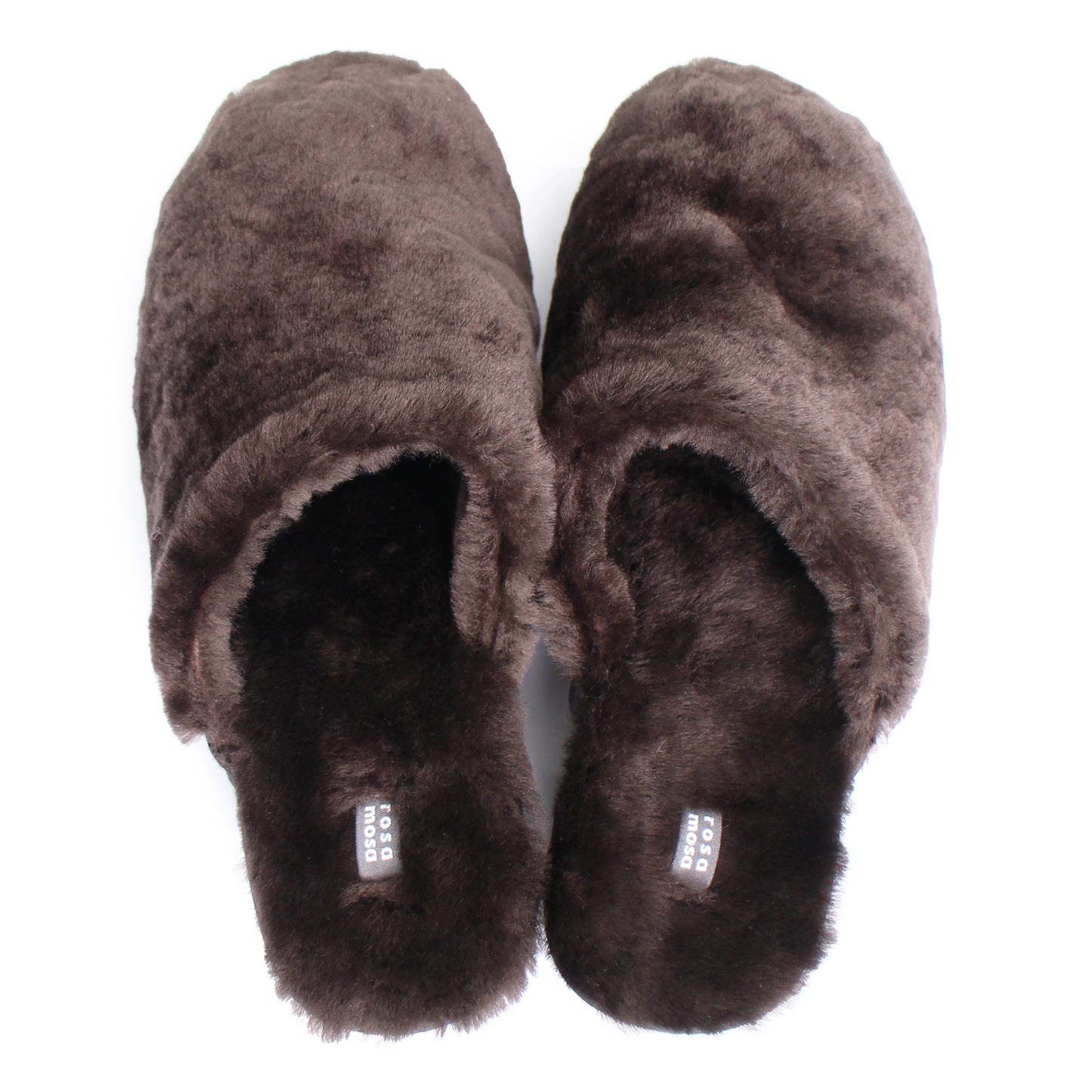 ROCCO FULLY + Shearling Dark Clogs + Deep Brown