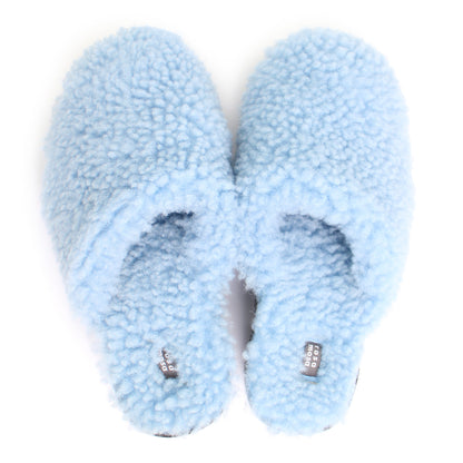 ROCCO FULLY + Shearling Dark Clogs + Ice Blue