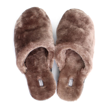 ROCCO FULLY + Shearling Dark Clogs + Nutria Gray