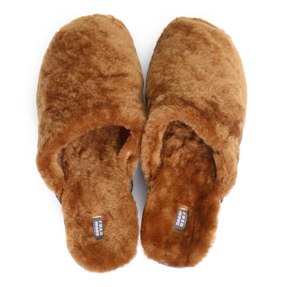 ROCCO FULLY + Shearling Dark Clogs + Soft Teddy Brown