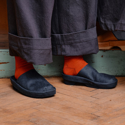 BOAT + Leather Clog Shoes + Black