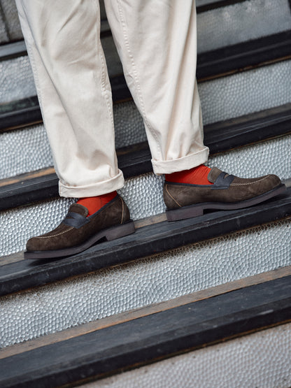 LOAFER + Welted Leather Loafer Shoes + Deep Green