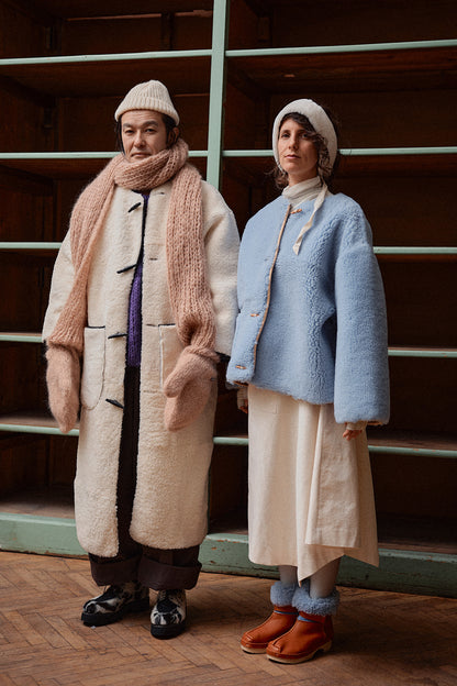 Jacket METEOR + Reversible Shearling Jacket + Ice Blue