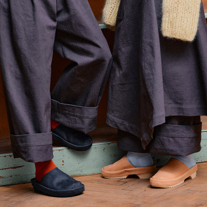 BOAT + Leather Clog Shoes + Beige