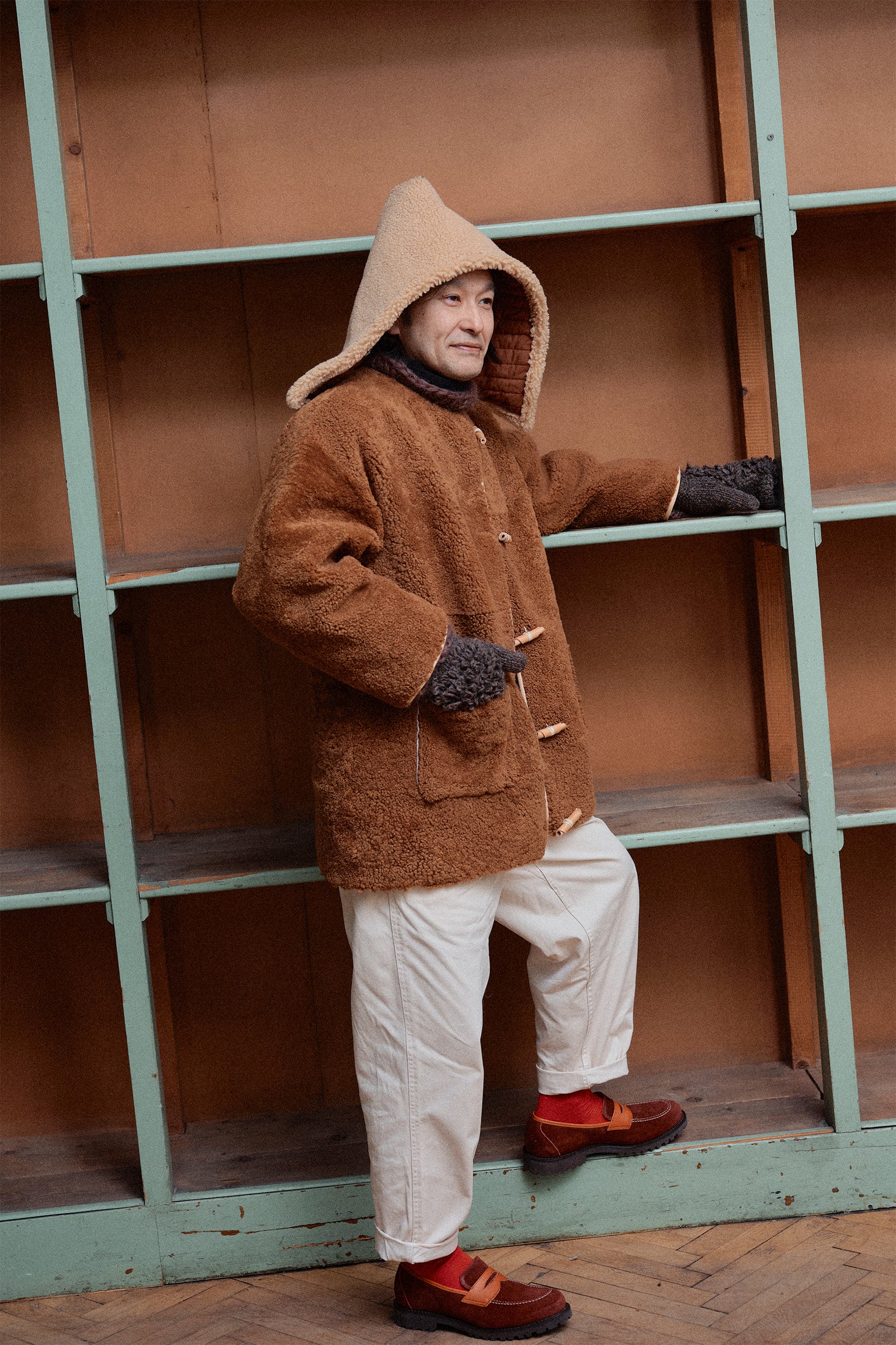 Long Jacket COMET + Reversible Shearling Jacket + Curly Teddy