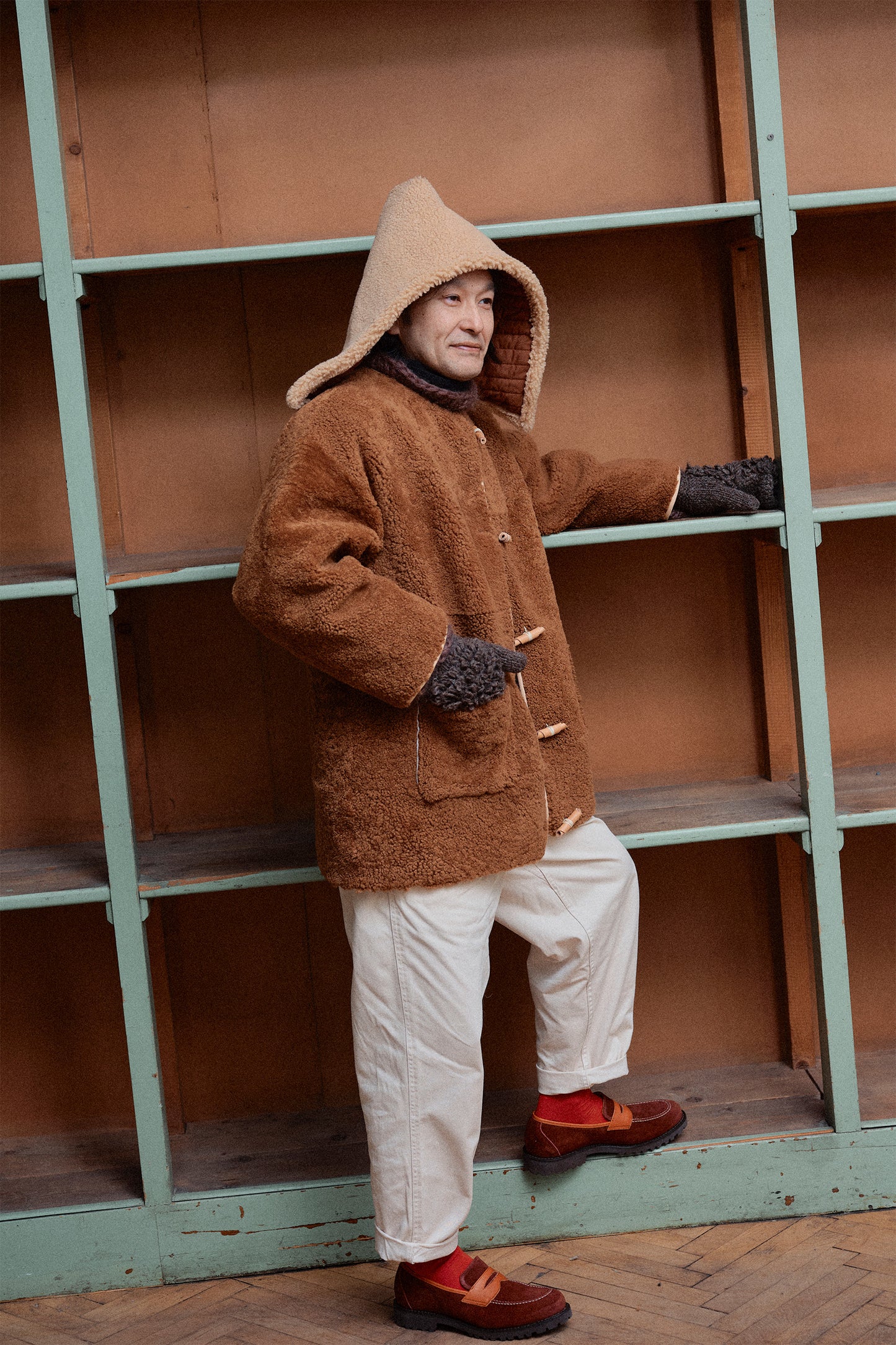 Long Jacket COMET + Reversible Shearling Jacket + Curly Teddy