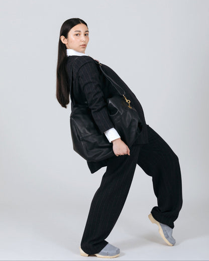 SAILING BIG BAG + Leather Sailing Bag + Black