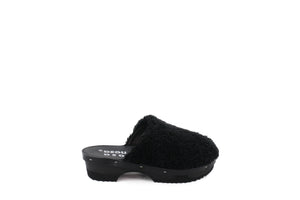 PANTOFFLE CURLY ALL BLACK