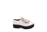 DELEMONT DERBY SHOES  leather white