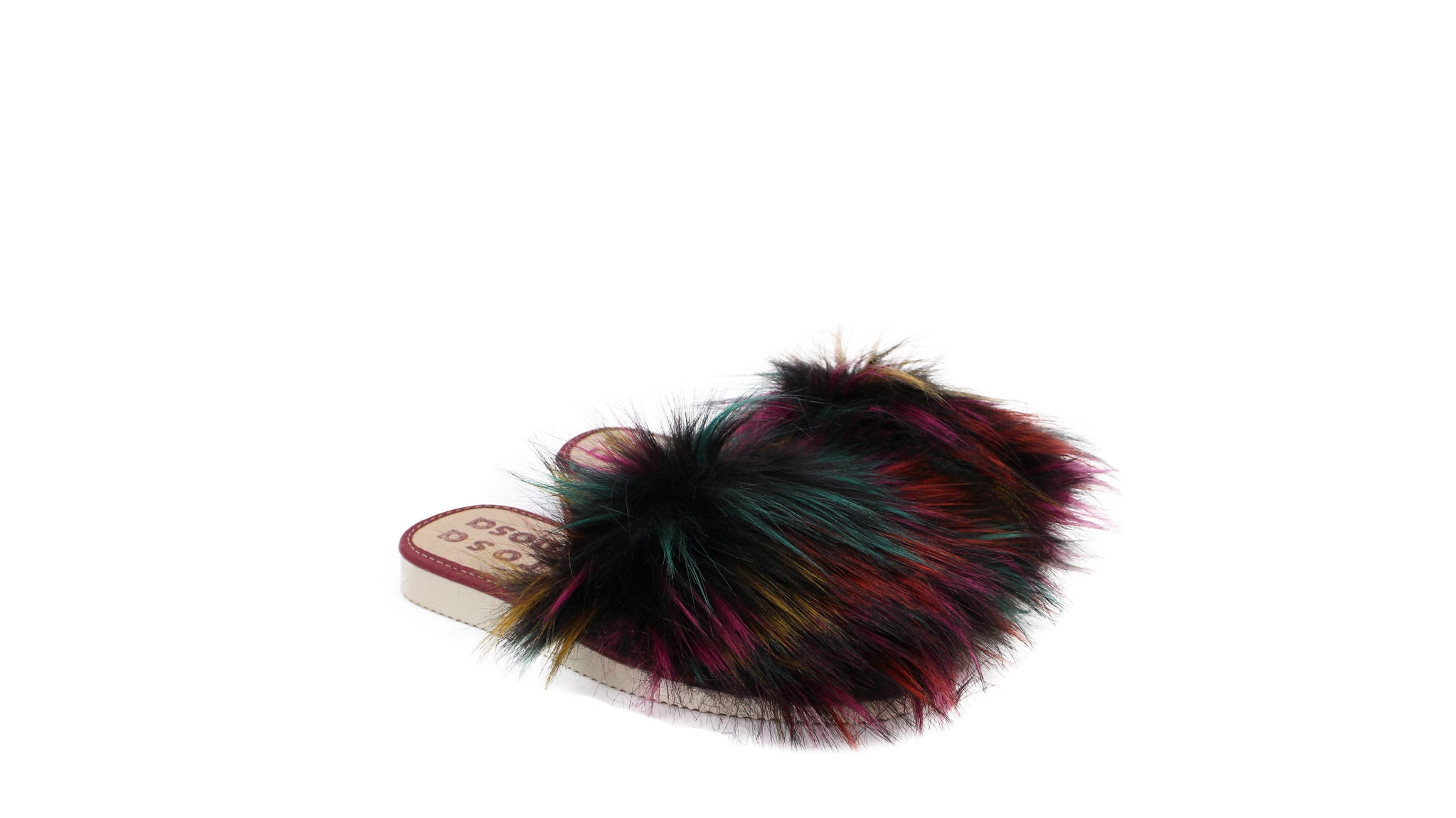 Faux Fur Slippers + Multi-color