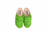 ROSA MOSA NET PANTO WOOL CLOG FLUORESCENT GREEN from above