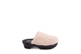 PANTOFFLE CURLY NATURAL BLACK SOLE