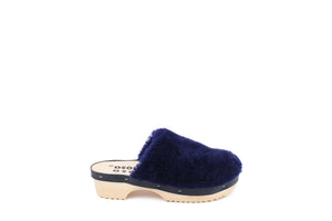 PANTOFFLE CURLY NAVY