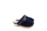 PANTOFFLE CURLY STRAP NAVY