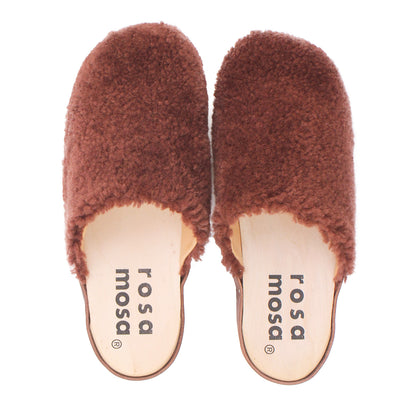 PANTO CURLY + Shearling Clog Shoes + Curly Teddy